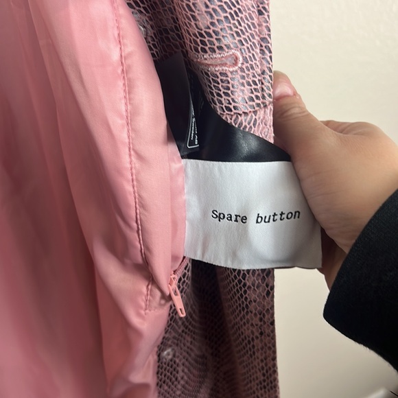 (SOLD)STAND STUDIO Faustine Long Coat Pink Faux Snake - Picture 13 of 13